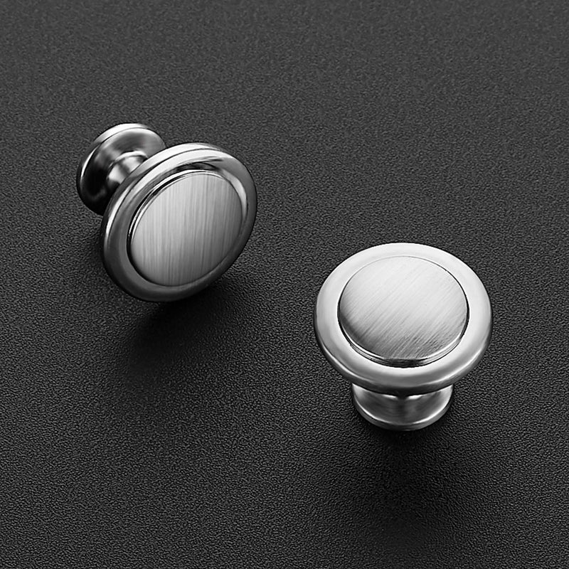 Ravinte 30 Pack 1-1/4 inch Kitchen Cabinet Knobs Dresser Drawer Brushed Nickel Zinc Pulls Door Handles for Drawers - Image 2